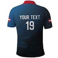 Custom World Football 2026 Austria Polo Shirt Das Team Go Champions Blue Version