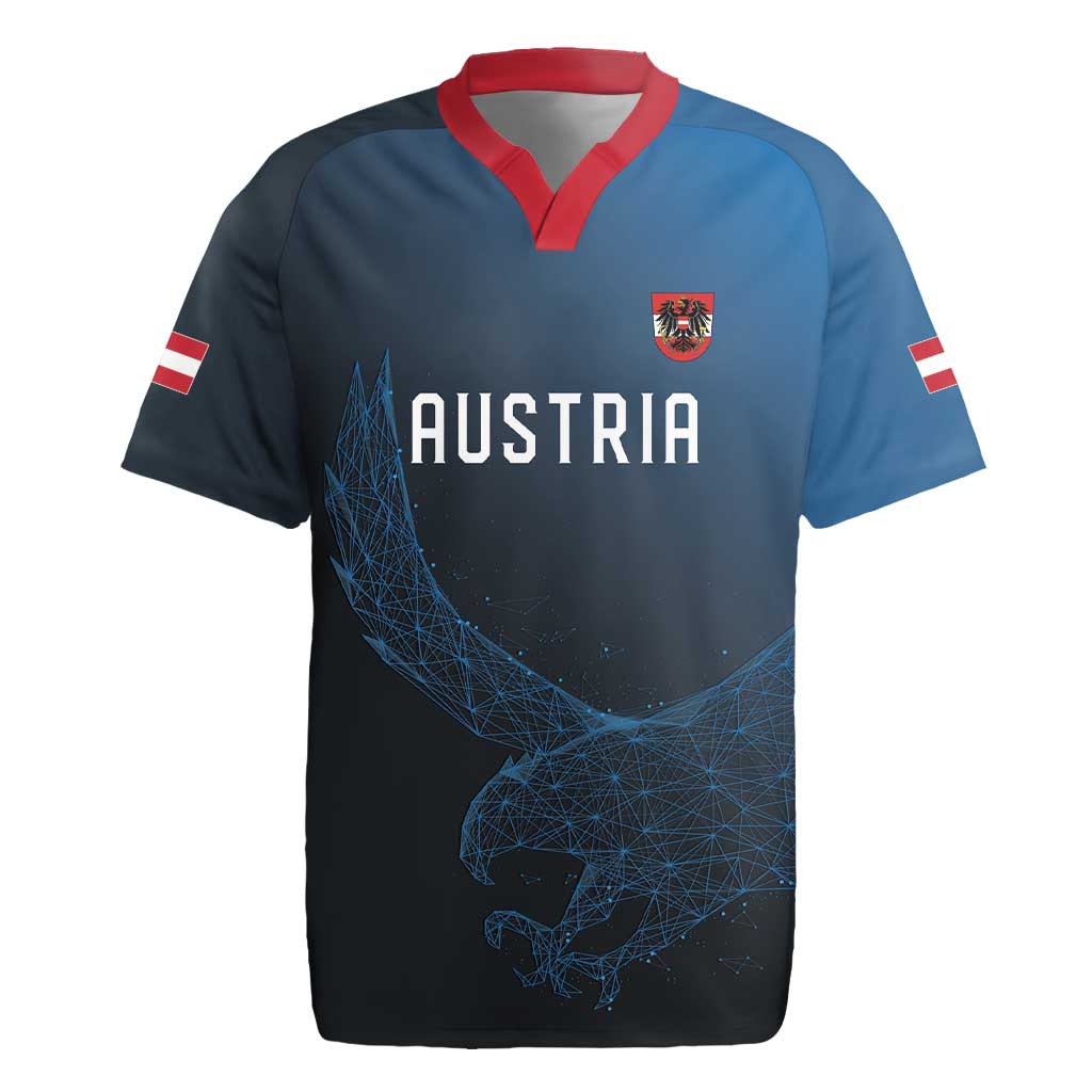 Custom World Football 2026 Austria Rugby Jersey Das Team Go Champions Blue Version