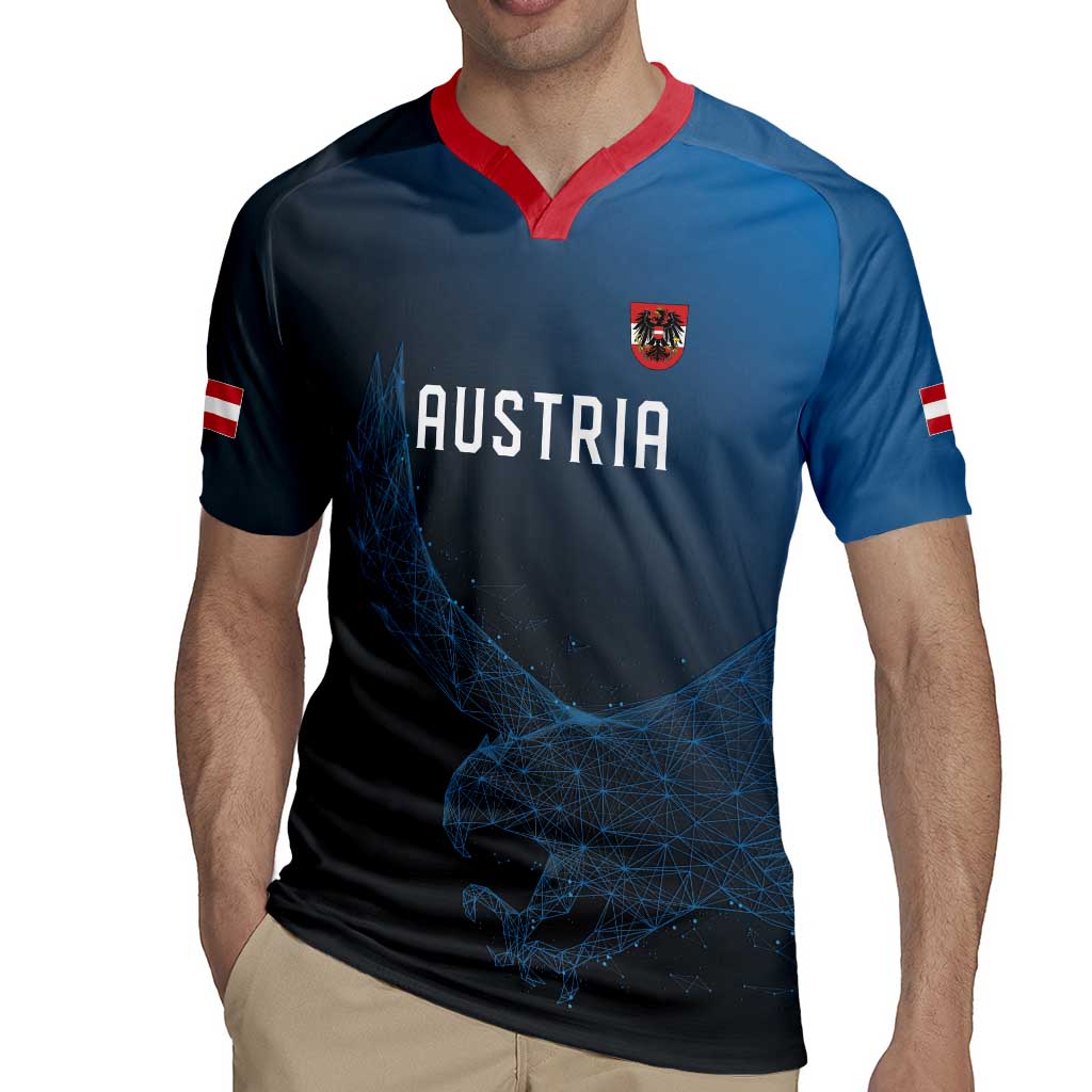 Custom World Football 2026 Austria Rugby Jersey Das Team Go Champions Blue Version