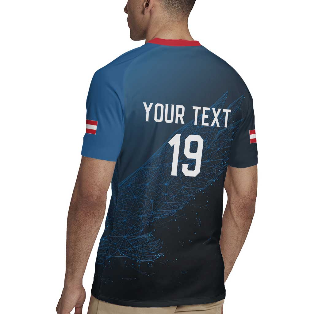 Custom World Football 2026 Austria Rugby Jersey Das Team Go Champions Blue Version