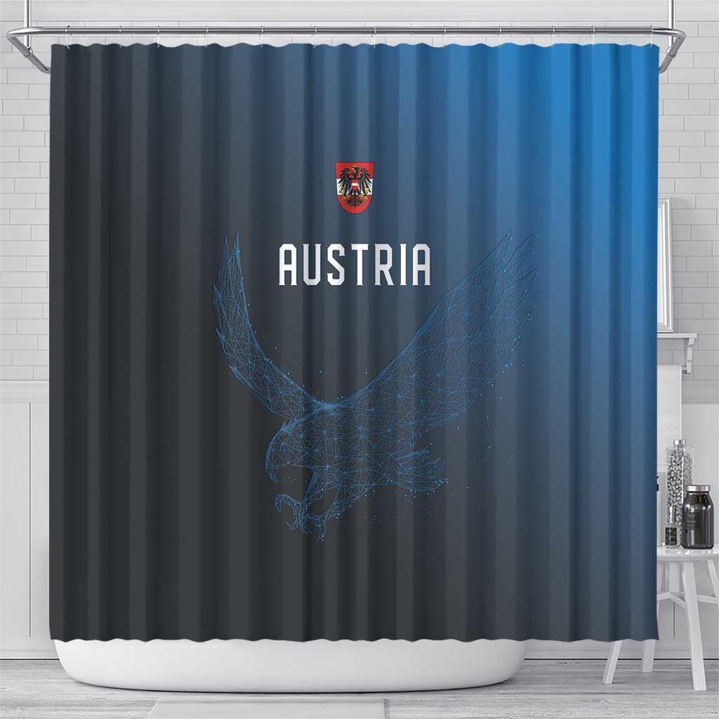 World Football 2026 Austria Shower Curtain Das Team Go Champions Blue Version