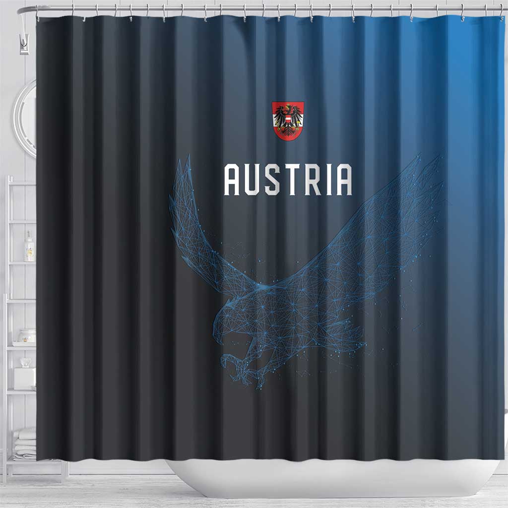 World Football 2026 Austria Shower Curtain Das Team Go Champions Blue Version