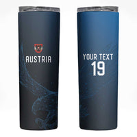 Custom World Football 2026 Austria Skinny Tumbler Das Team Go Champions Blue Version