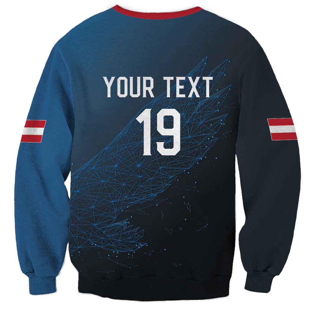 Custom World Football 2026 Austria Sweatshirt Das Team Go Champions Blue Version