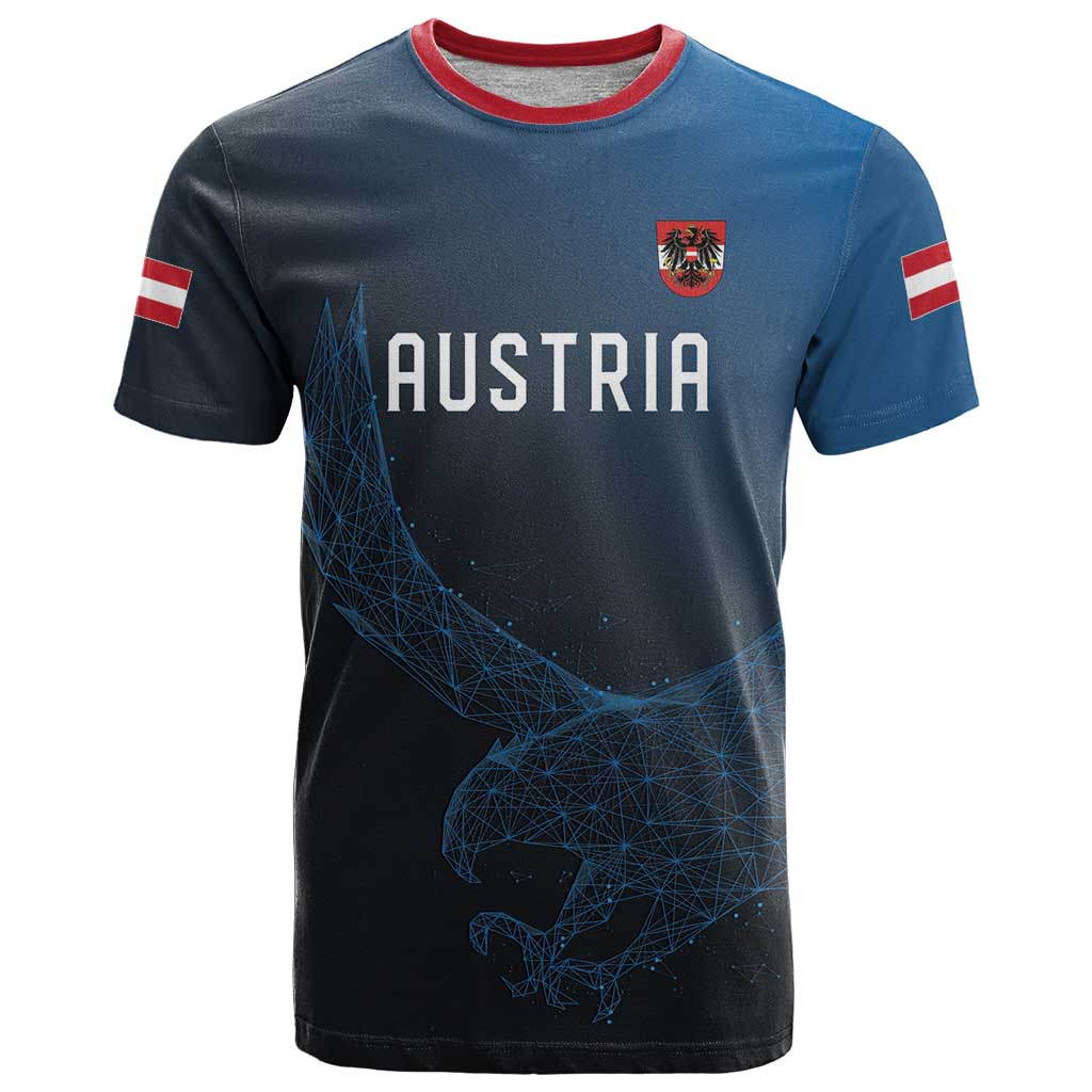 Custom World Football 2026 Austria T Shirt Das Team Go Champions Blue Version