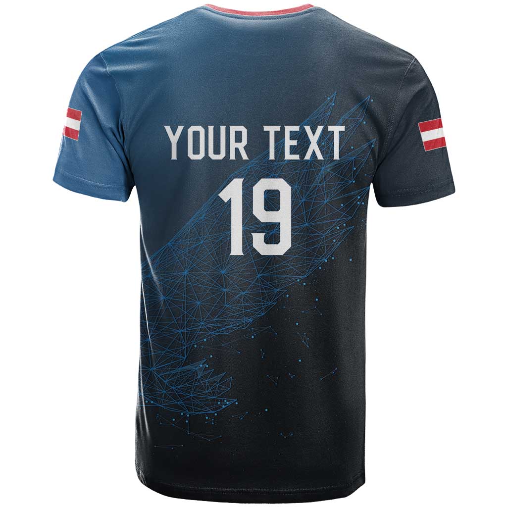 Custom World Football 2026 Austria T Shirt Das Team Go Champions Blue Version