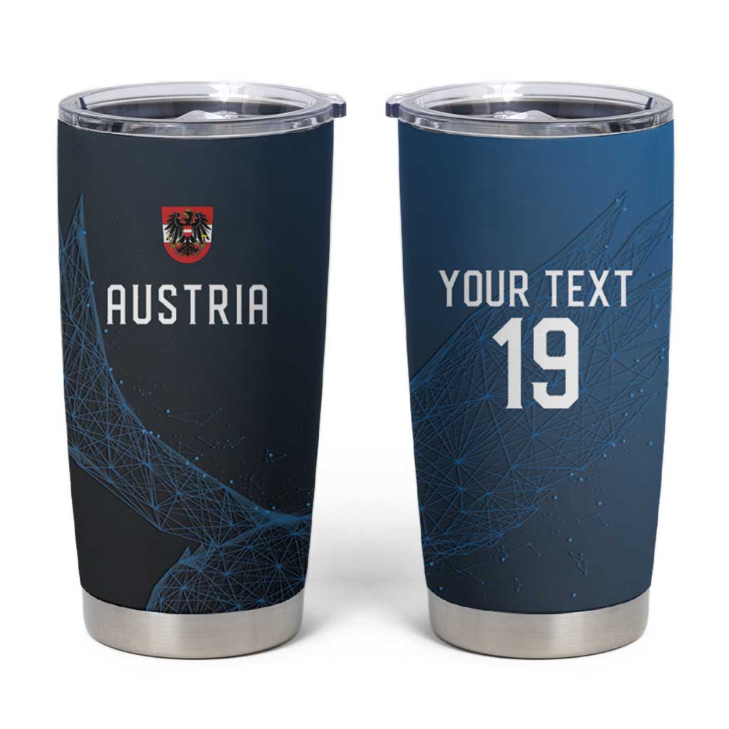 Custom World Football 2026 Austria Tumbler Cup Das Team Go Champions Blue Version