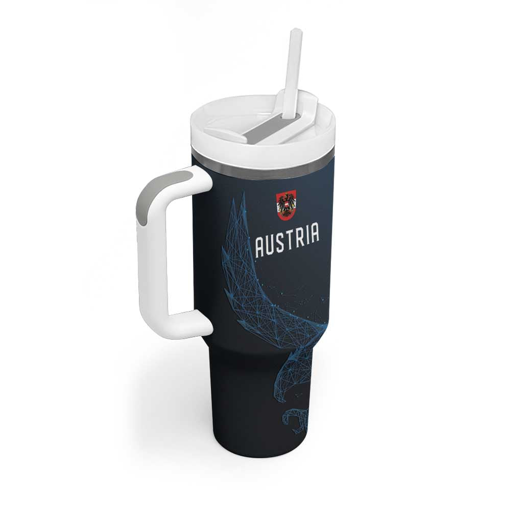 Custom World Football 2026 Austria Tumbler With Handle Das Team Go Champions Blue Version