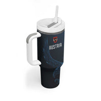 Custom World Football 2026 Austria Tumbler With Handle Das Team Go Champions Blue Version