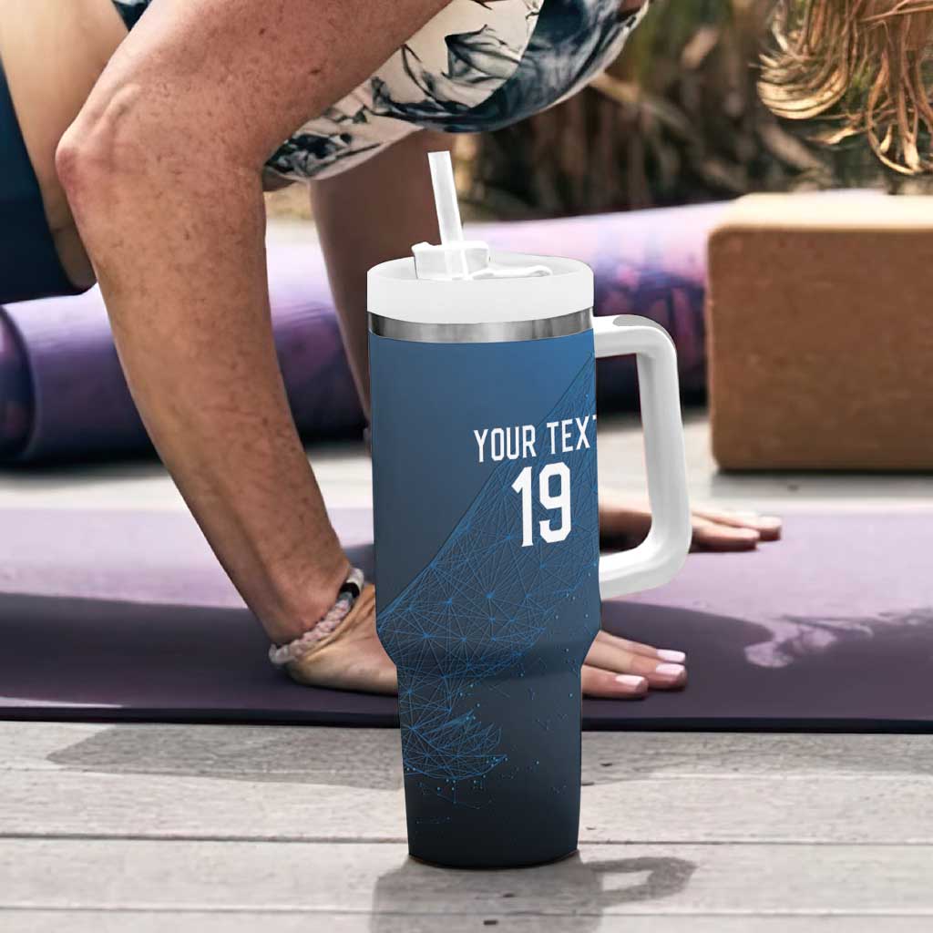 Custom World Football 2026 Austria Tumbler With Handle Das Team Go Champions Blue Version