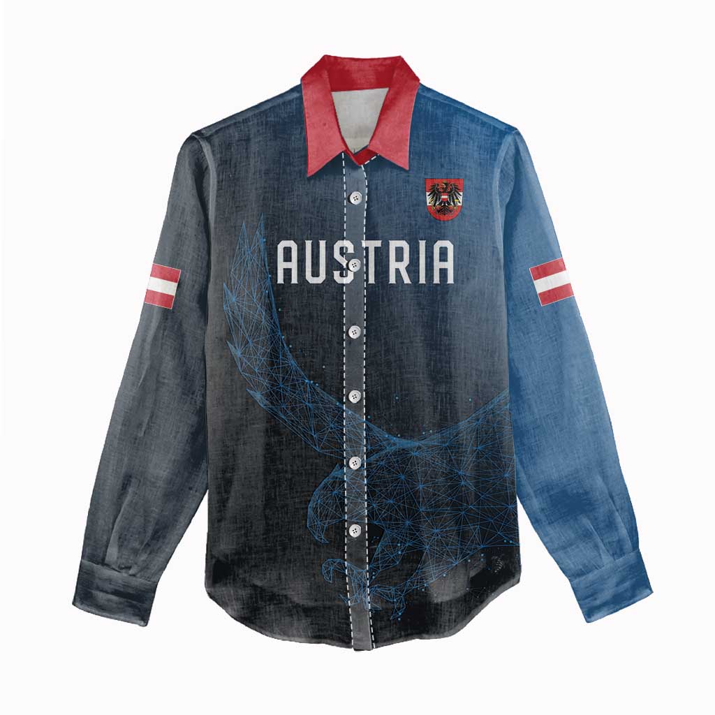 Custom World Football 2026 Austria Women Casual Shirt Das Team Go Champions Blue Version
