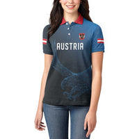 Custom World Football 2026 Austria Women Polo Shirt Das Team Go Champions Blue Version