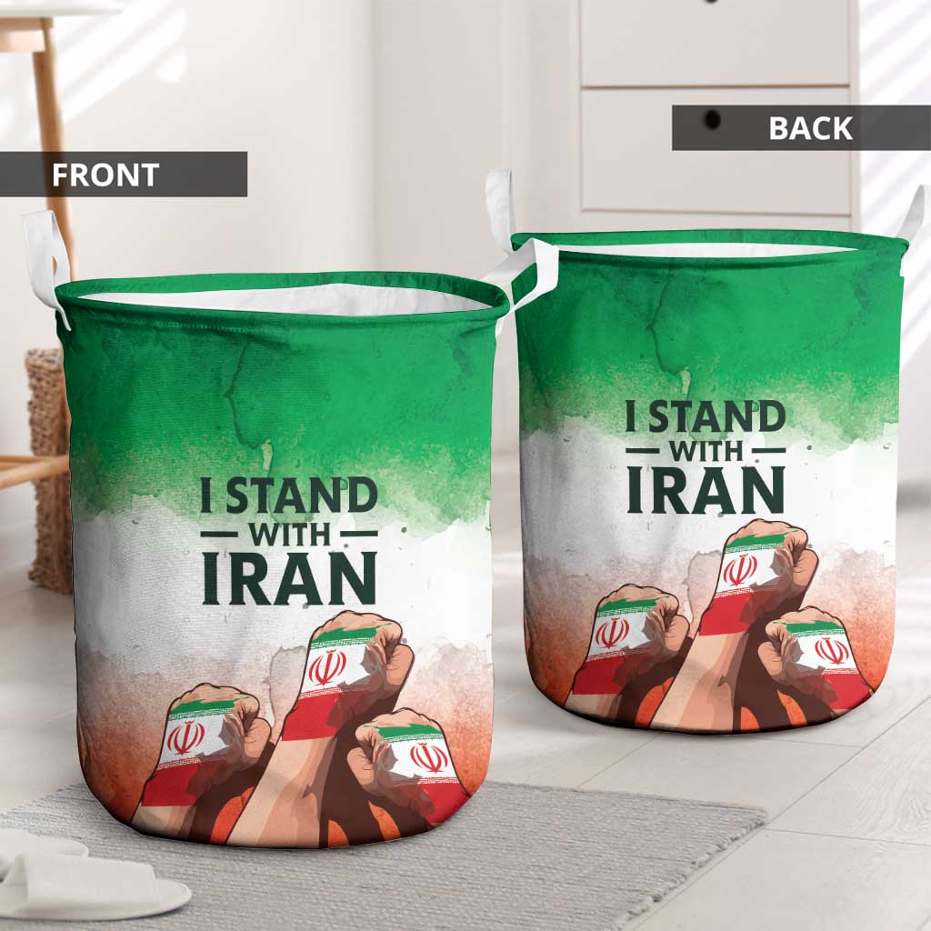 I Stand With Iran Laundry Basket Freedom for the Iranian People