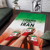 I Stand With Iran Area Rug Freedom for the Iranian People