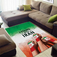 I Stand With Iran Area Rug Freedom for the Iranian People