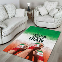 I Stand With Iran Area Rug Freedom for the Iranian People