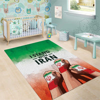 I Stand With Iran Area Rug Freedom for the Iranian People