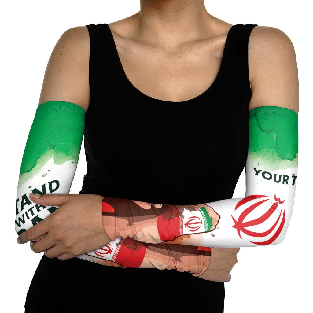 I Stand With Iran Personalized Arm Sleeves Freedom for the Iranian People