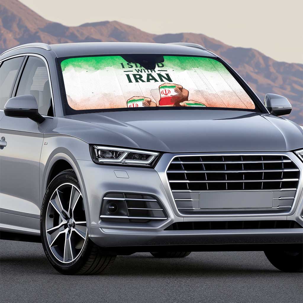 I Stand With Iran Auto Sun Shade Freedom for the Iranian People