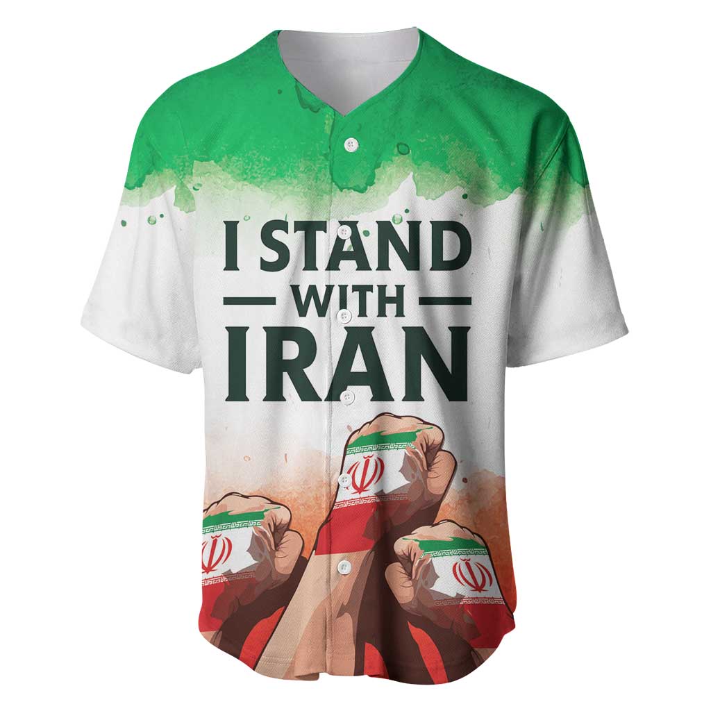 I Stand With Iran Personalized Baseball Jersey Freedom for the Iranian People