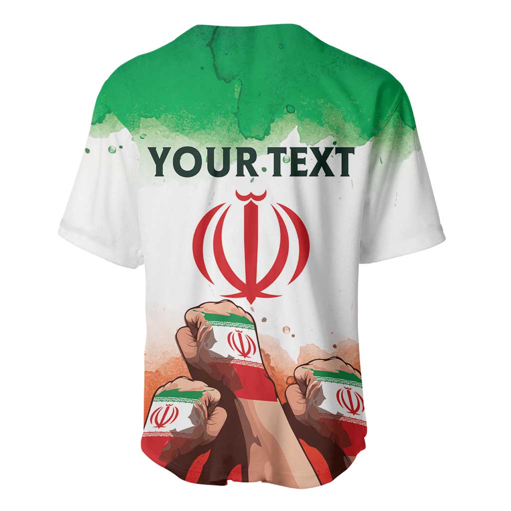 I Stand With Iran Personalized Baseball Jersey Freedom for the Iranian People