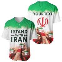 I Stand With Iran Personalized Baseball Jersey Freedom for the Iranian People