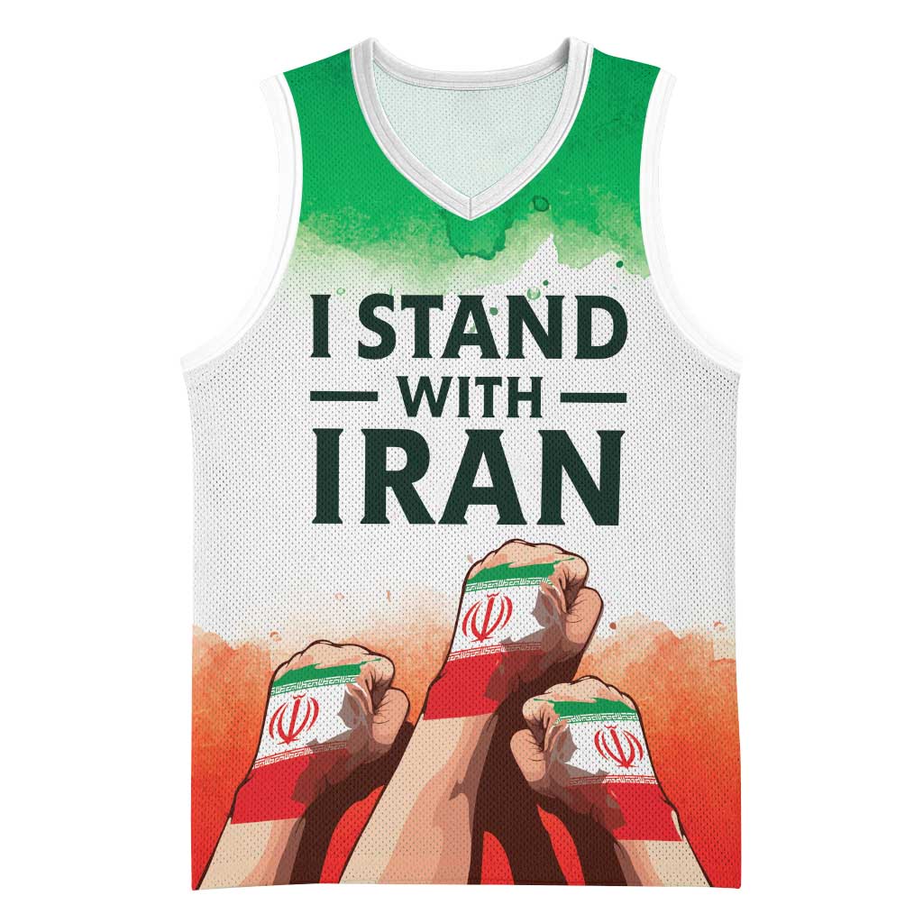 I Stand With Iran Personalized Basketball Jersey Freedom for the Iranian People