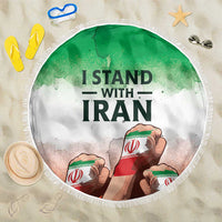 I Stand With Iran Beach Blanket Freedom for the Iranian People