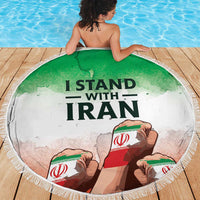 I Stand With Iran Beach Blanket Freedom for the Iranian People