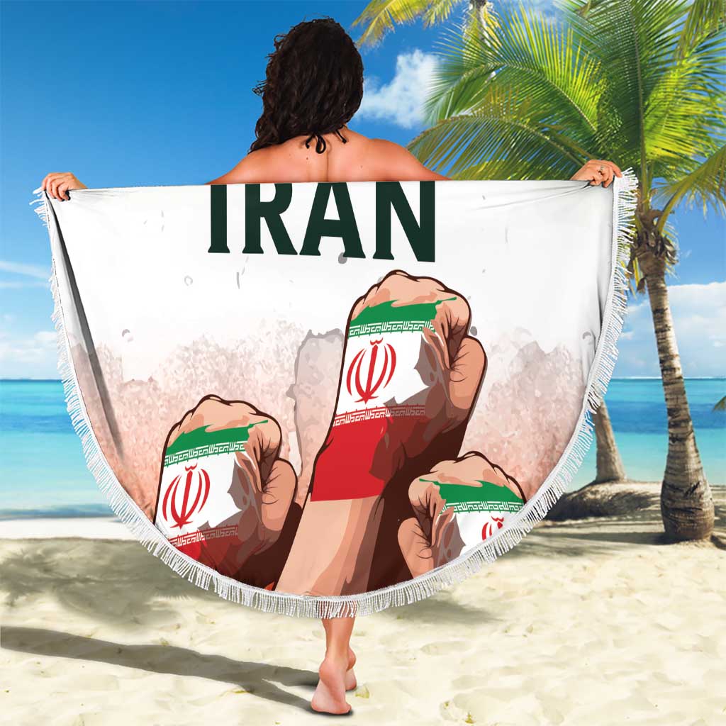 I Stand With Iran Beach Blanket Freedom for the Iranian People