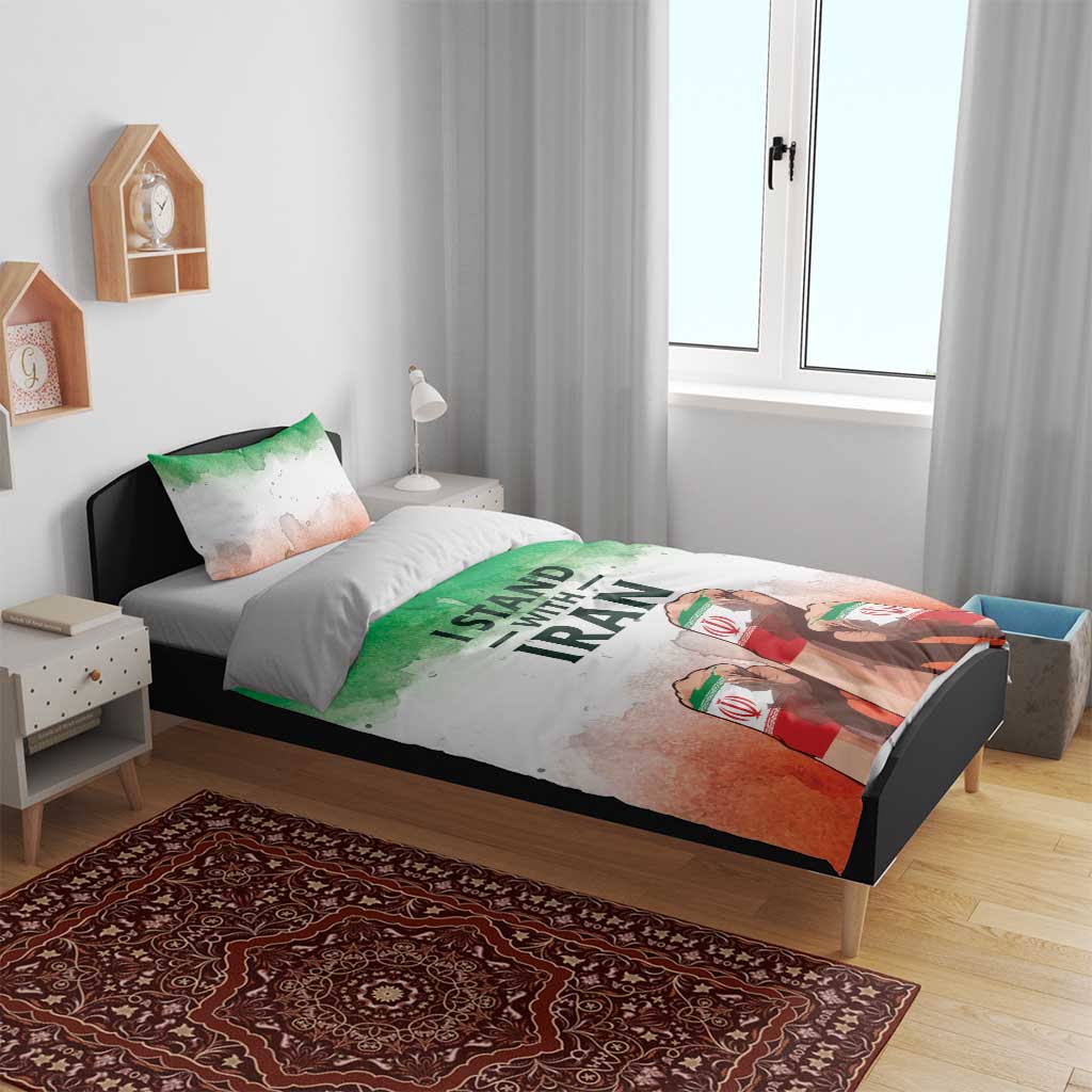 I Stand With Iran Bedding Set Freedom for the Iranian People