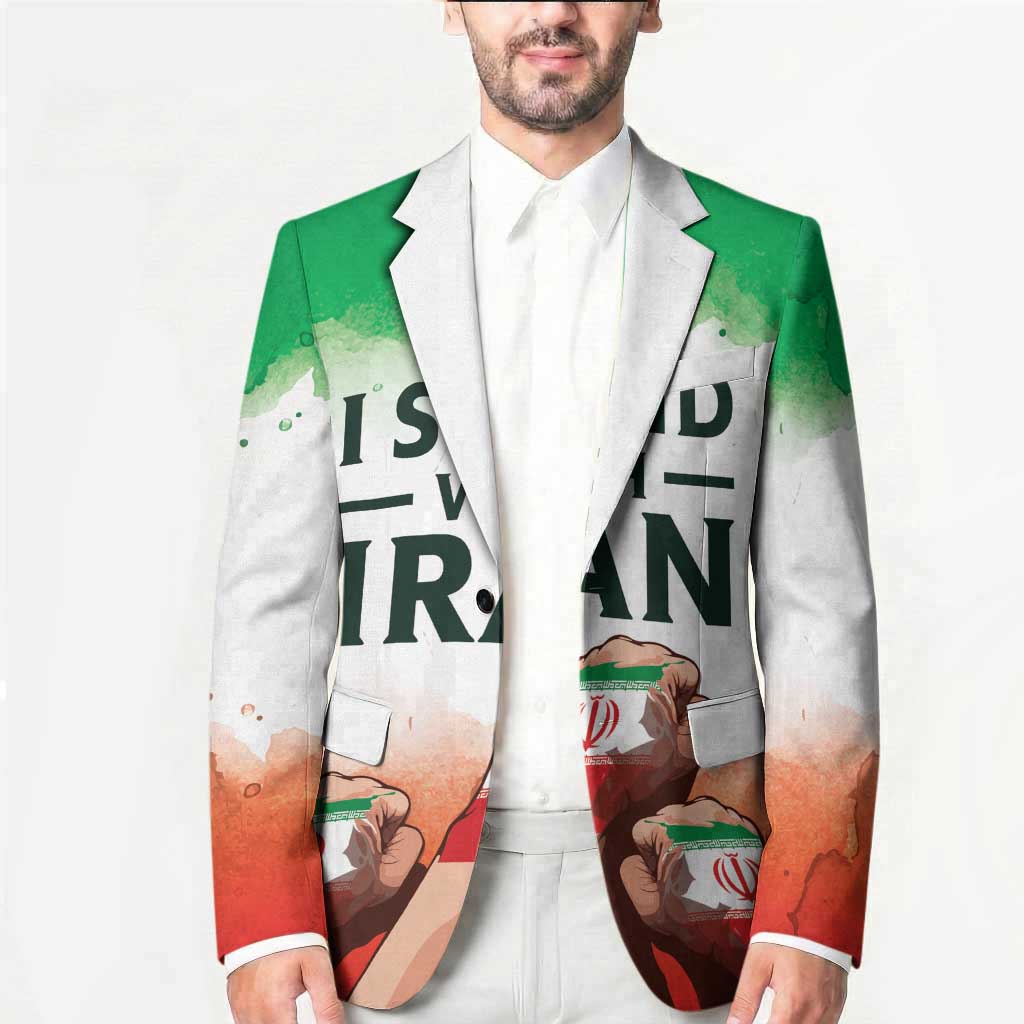 I Stand With Iran Personalized Blazer Freedom for the Iranian People