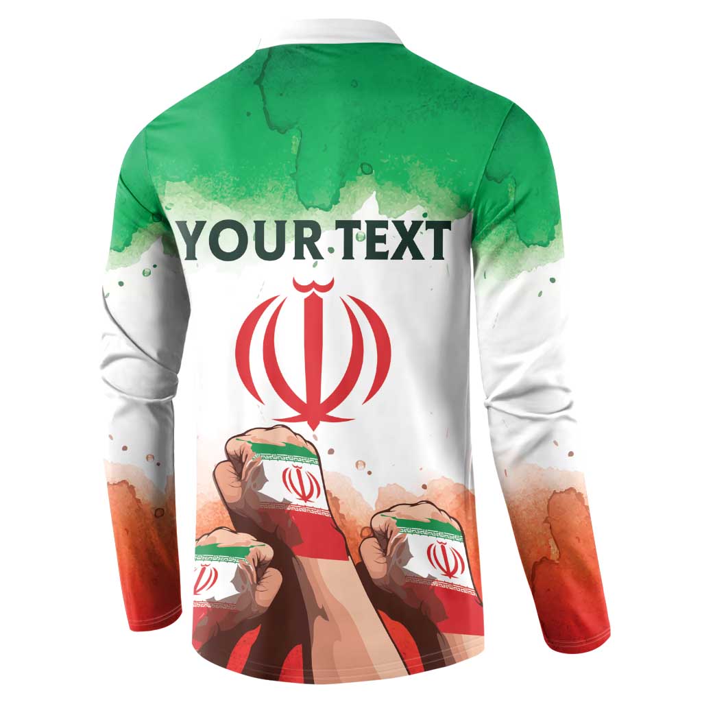 I Stand With Iran Personalized Button Sweatshirt Freedom for the Iranian People