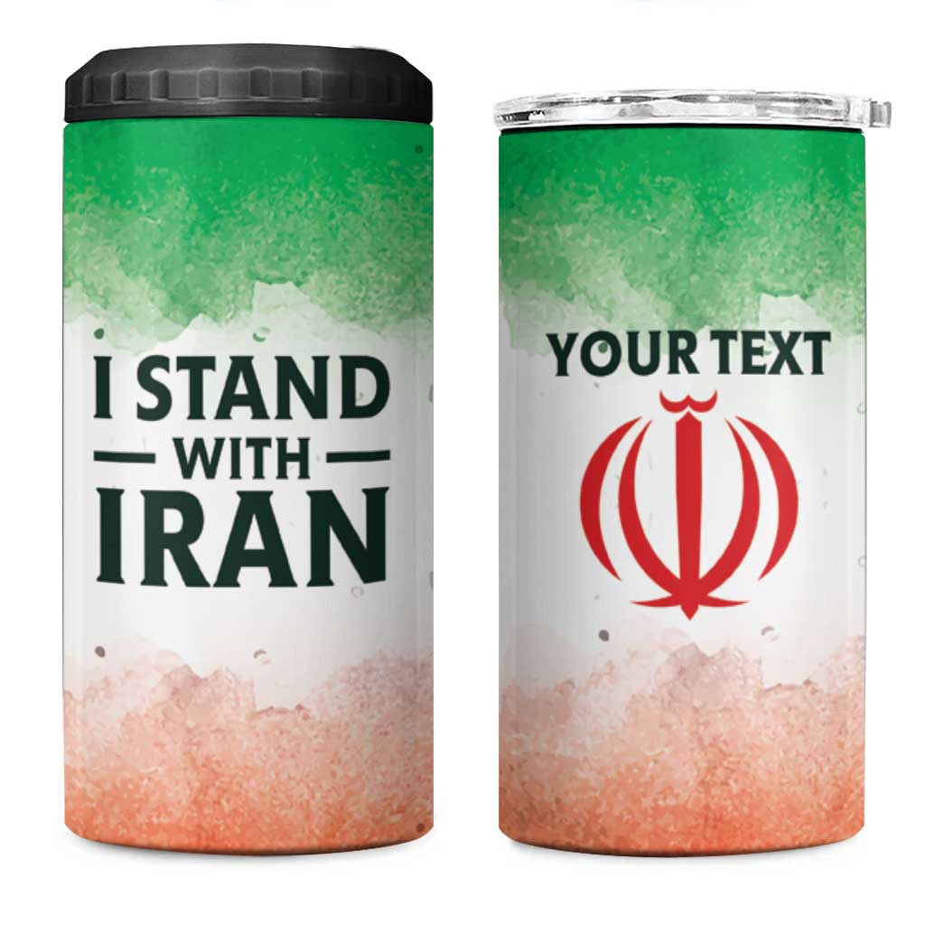 I Stand With Iran Personalized 4 in 1 Can Cooler Tumbler Freedom for the Iranian People