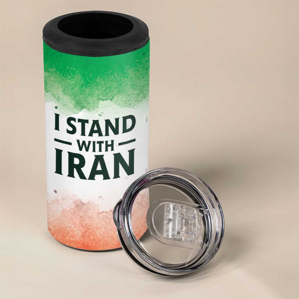 I Stand With Iran Personalized 4 in 1 Can Cooler Tumbler Freedom for the Iranian People