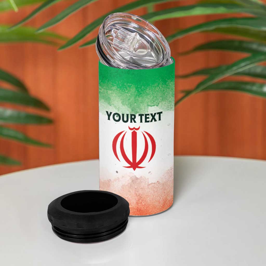 I Stand With Iran Personalized 4 in 1 Can Cooler Tumbler Freedom for the Iranian People