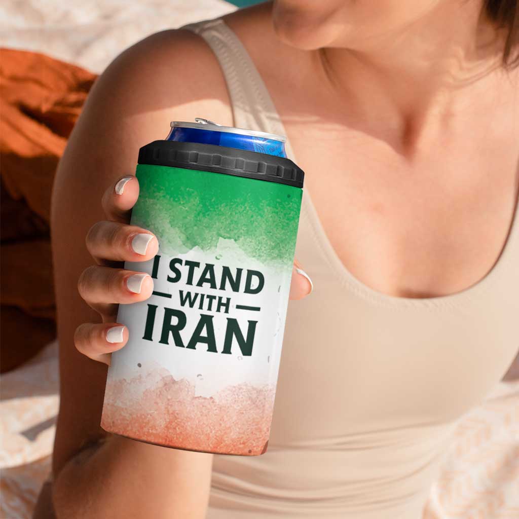I Stand With Iran Personalized 4 in 1 Can Cooler Tumbler Freedom for the Iranian People