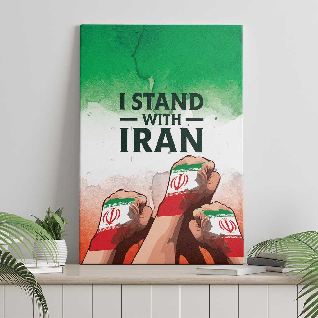 I Stand With Iran Canvas Wall Art Freedom for the Iranian People