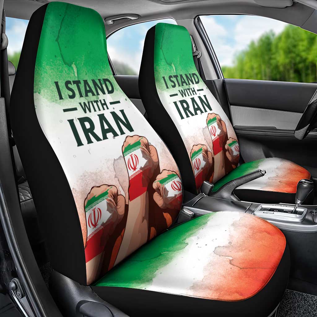 I Stand With Iran Car Seat Cover Freedom for the Iranian People