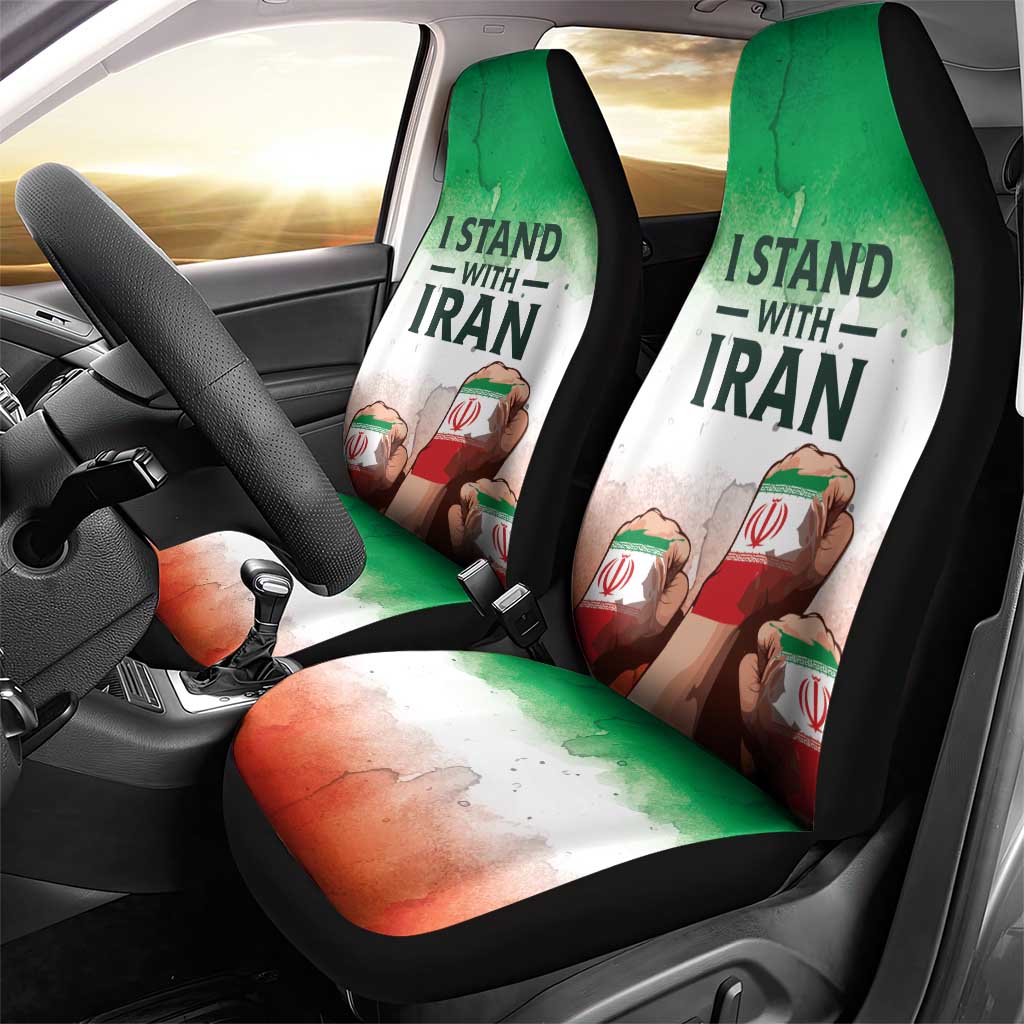 I Stand With Iran Car Seat Cover Freedom for the Iranian People