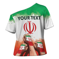 I Stand With Iran Personalized Cross Shoulder Shirt Freedom for the Iranian People