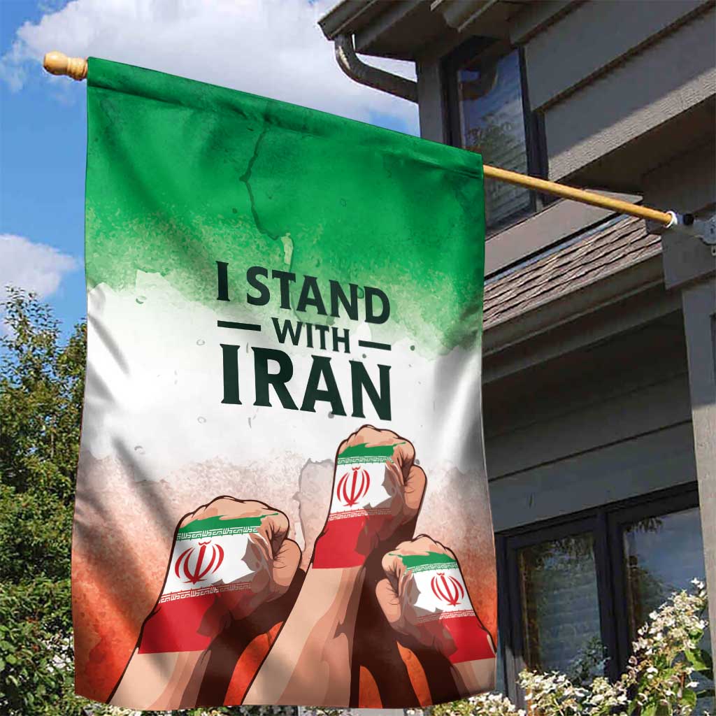 I Stand With Iran Garden Flag Freedom for the Iranian People