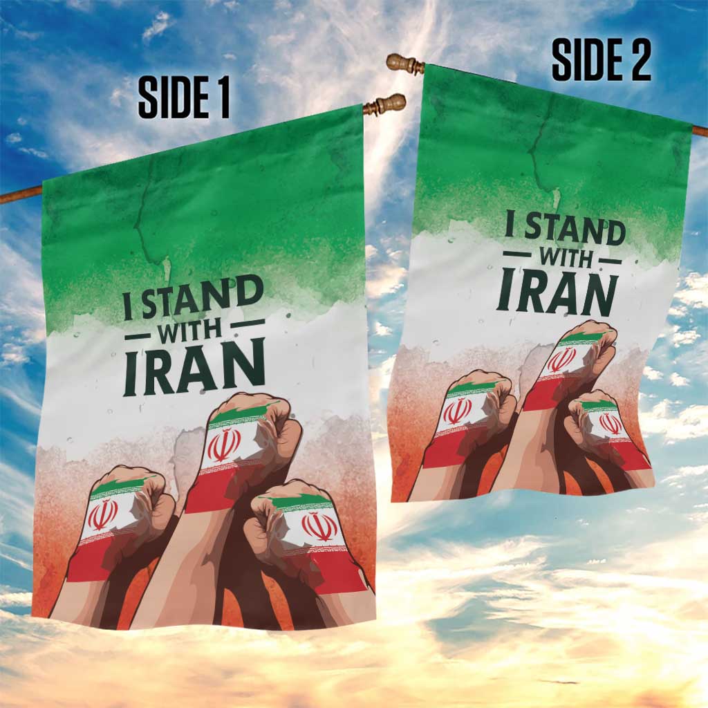 I Stand With Iran Garden Flag Freedom for the Iranian People