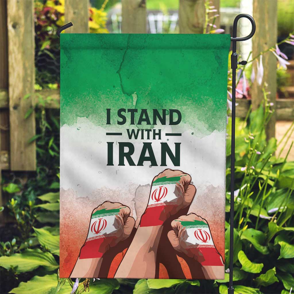 I Stand With Iran Garden Flag Freedom for the Iranian People