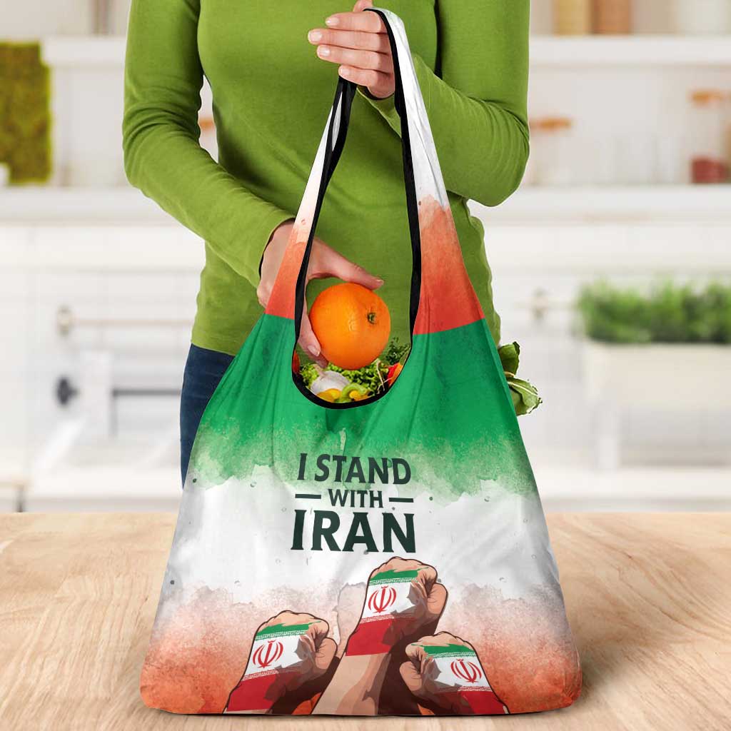 I Stand With Iran Grocery Bag Freedom for the Iranian People