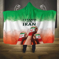 I Stand With Iran Hooded Blanket Freedom for the Iranian People