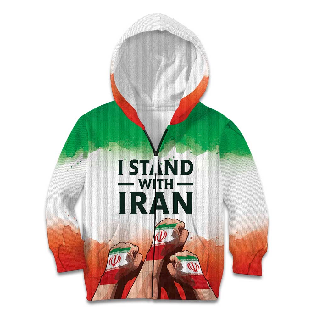 I Stand With Iran Personalized Kid Hoodie Freedom for the Iranian People