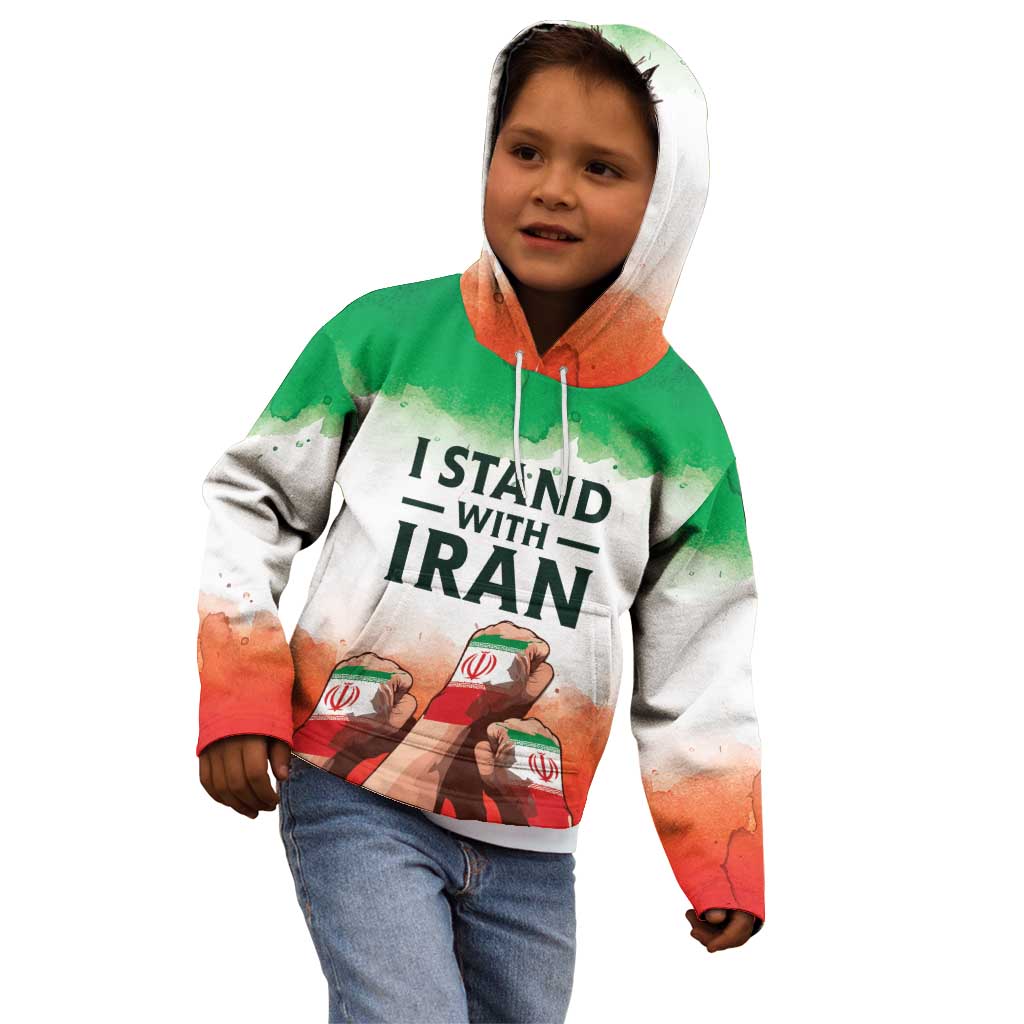 I Stand With Iran Personalized Kid Hoodie Freedom for the Iranian People