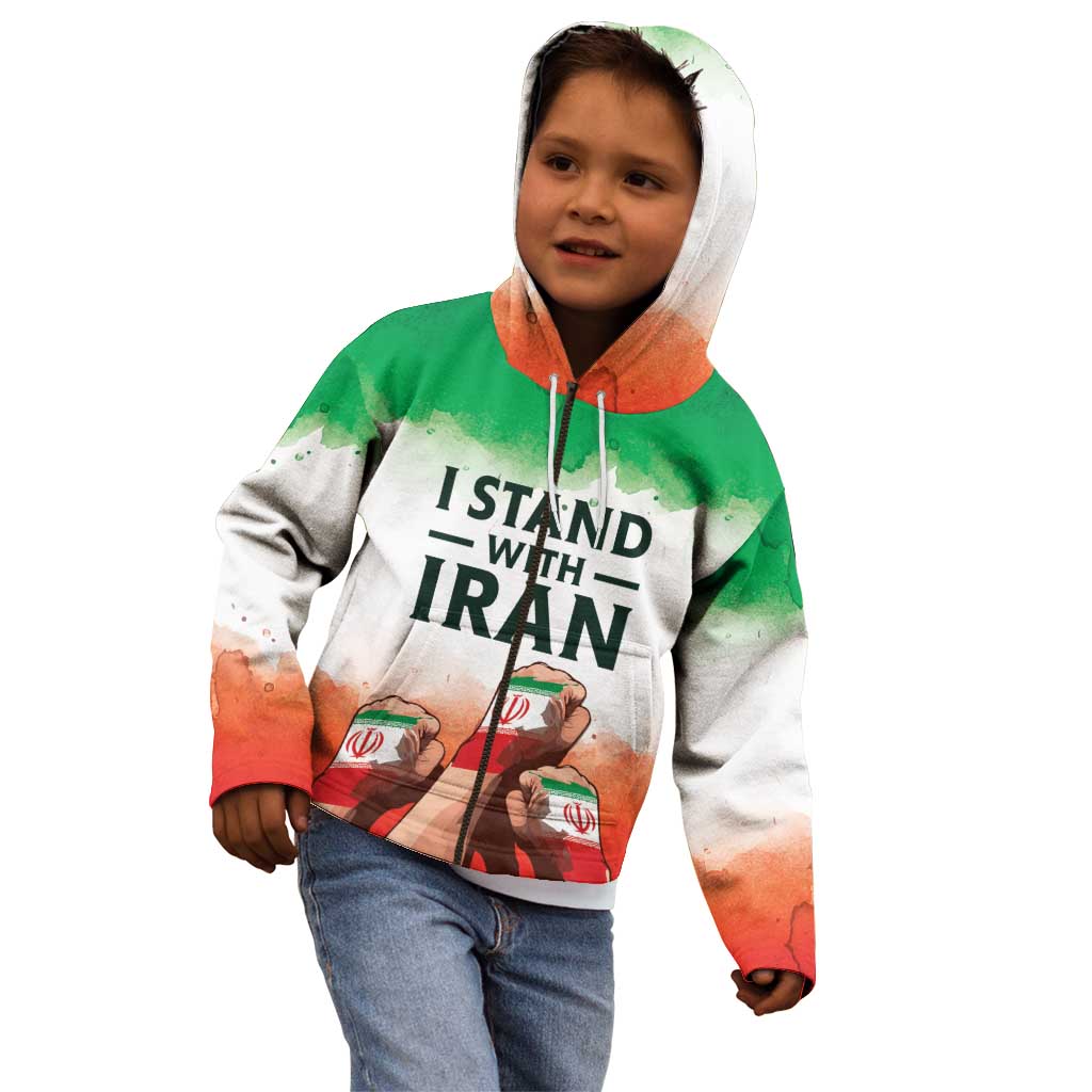 I Stand With Iran Personalized Kid Hoodie Freedom for the Iranian People