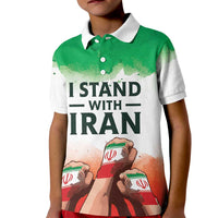 I Stand With Iran Personalized Kid Polo Shirt Freedom for the Iranian People